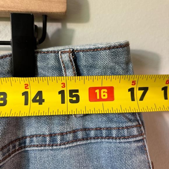 Denim Maxi skirt in size 14. EUC. Cotton Blend, back Slit. - Picture 7 of 8